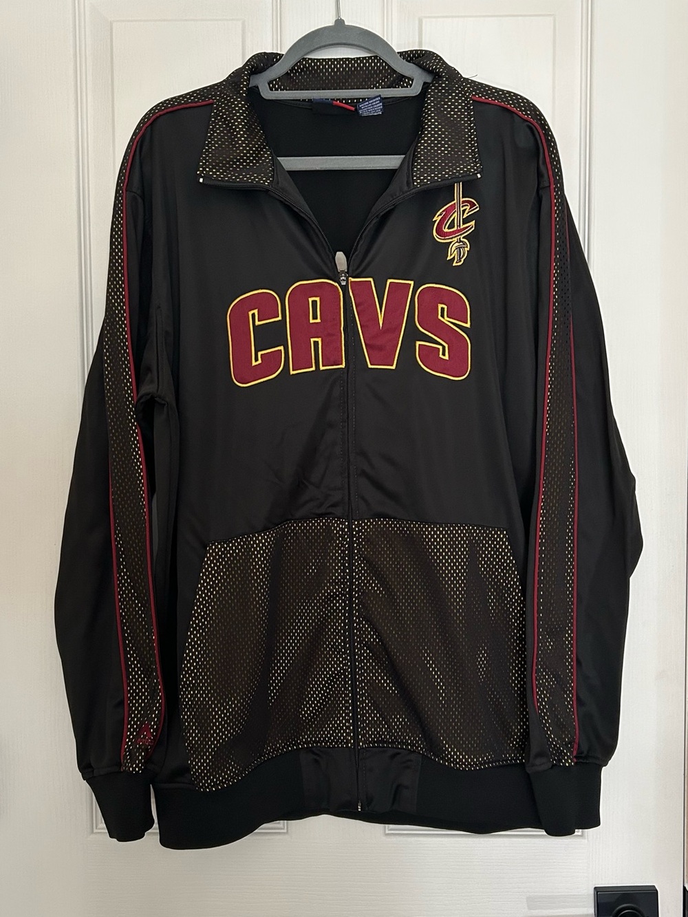 Cleveland Cavaliers Black Track Jacket with Maroon Accents
